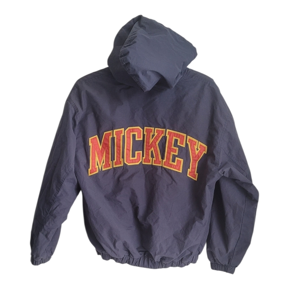 Vintage Mickey Mouse Hooded Bomber Style Windbreaker Jacket Disney Small